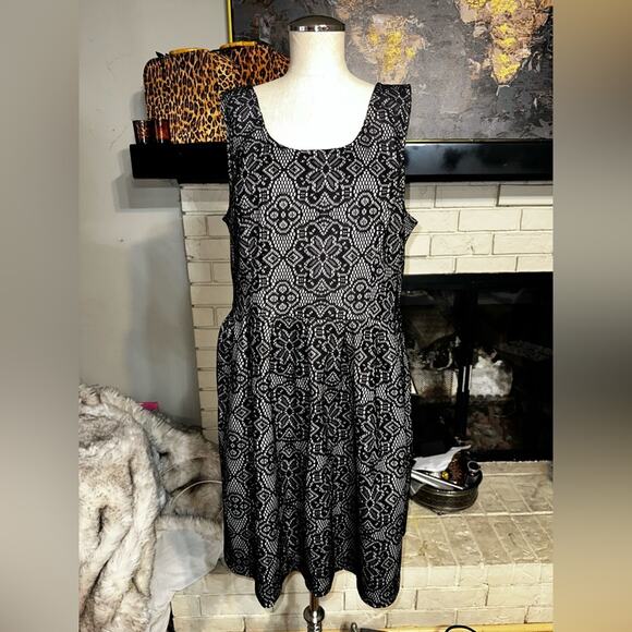 GEORGE Black Lace-like dress black Knee Length Size 20 XXL - Picture 1 of 8